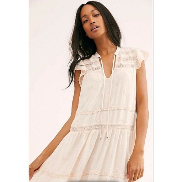 NEW FREE PEOPLE MIDNIGHT EMBROIDERED MIDI DRESS - Picture 3 of 3